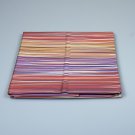 Modern striped bedding set Missoni Home on shades of Orange and purple green 156
