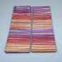 Modern striped bedding set Missoni Home on shades of Orange and purple green 156