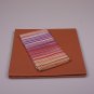 Modern striped bedding set Missoni Home on shades of Orange and purple green 156