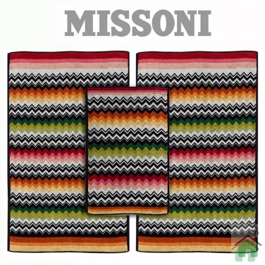Full set 5 pieces Missoni Home Niles var.156 - multicolor zig-zag stripes
