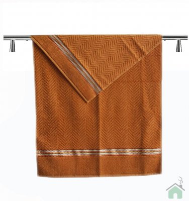 Set 2 bath towels Missoni Home chevron 60x100 cm (23.64x39.4 in) - orange