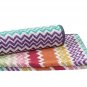 Missoni Home 2 bath towels and 1 bath sheet 156 Rufus with zig-zag on red