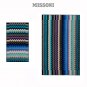 Missoni Home full 2 bath towels+bath sheet 170 Giacomo with stripes on blue
