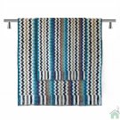 Bath Towels 5 Piece Bathroom Blue Strip Design Pattern Shower Towel Washcloth