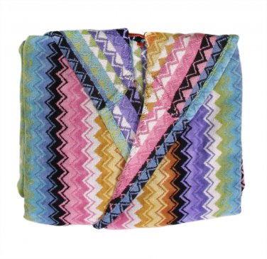 Missoni Home Bath robe with hood chevron ZIG-ZAG multicolored RALPH