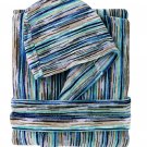Missoni Home Bath robe with hood RONAN var. 170 on shades of blue