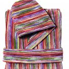 Missoni Home Bath robe with hood RONAN var. 159 on shades of pink