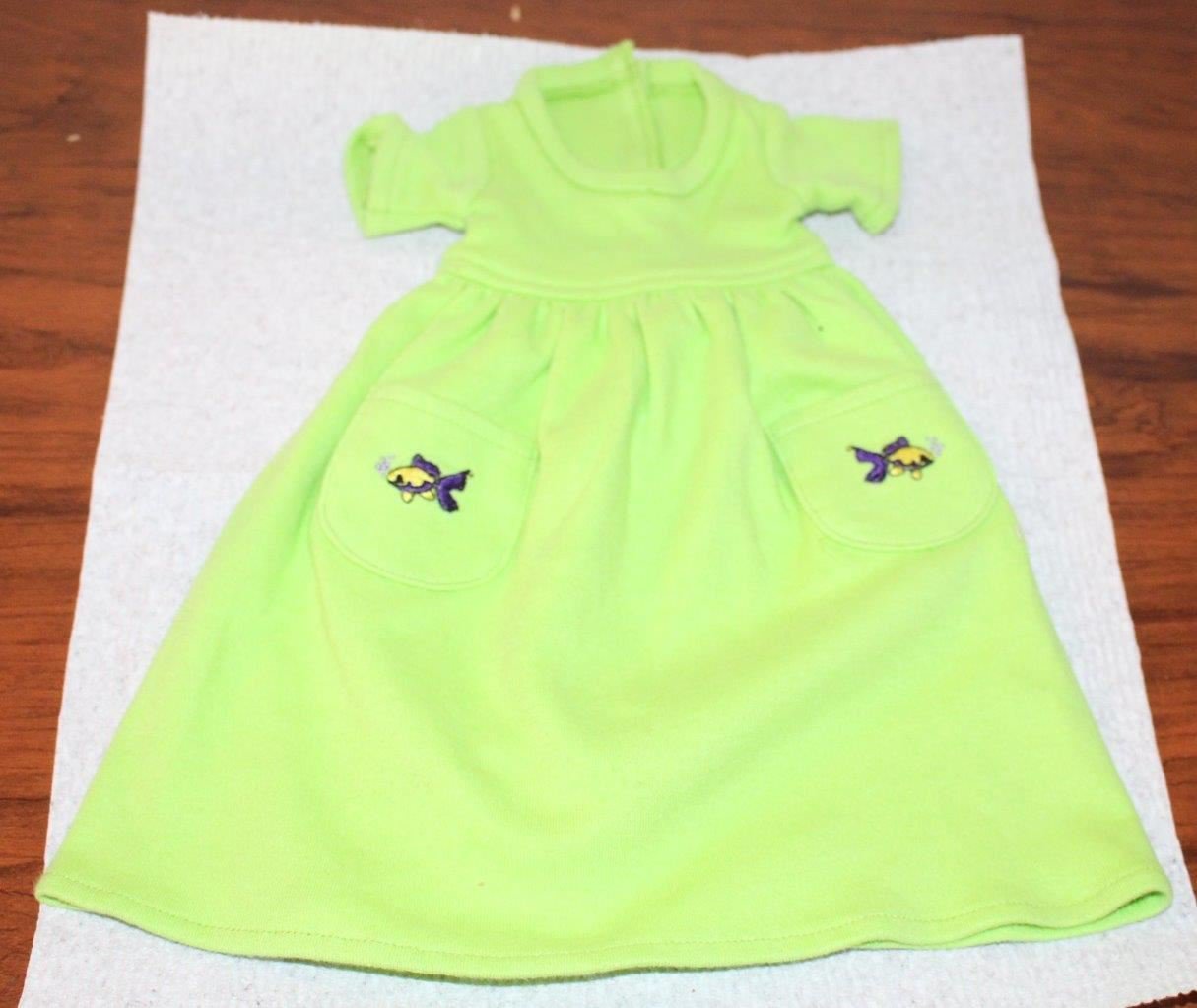 Lime Green Long Dress fits Skinny 18" Doll Fits Magic Attic Kid Galaxy