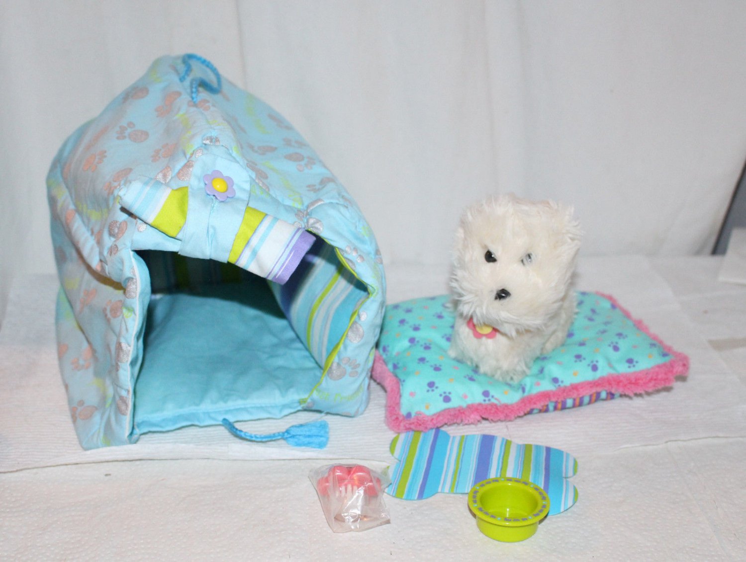 AMERICAN GIRL DOG SPA HOUSE AND ACCESSORIES COCONUT