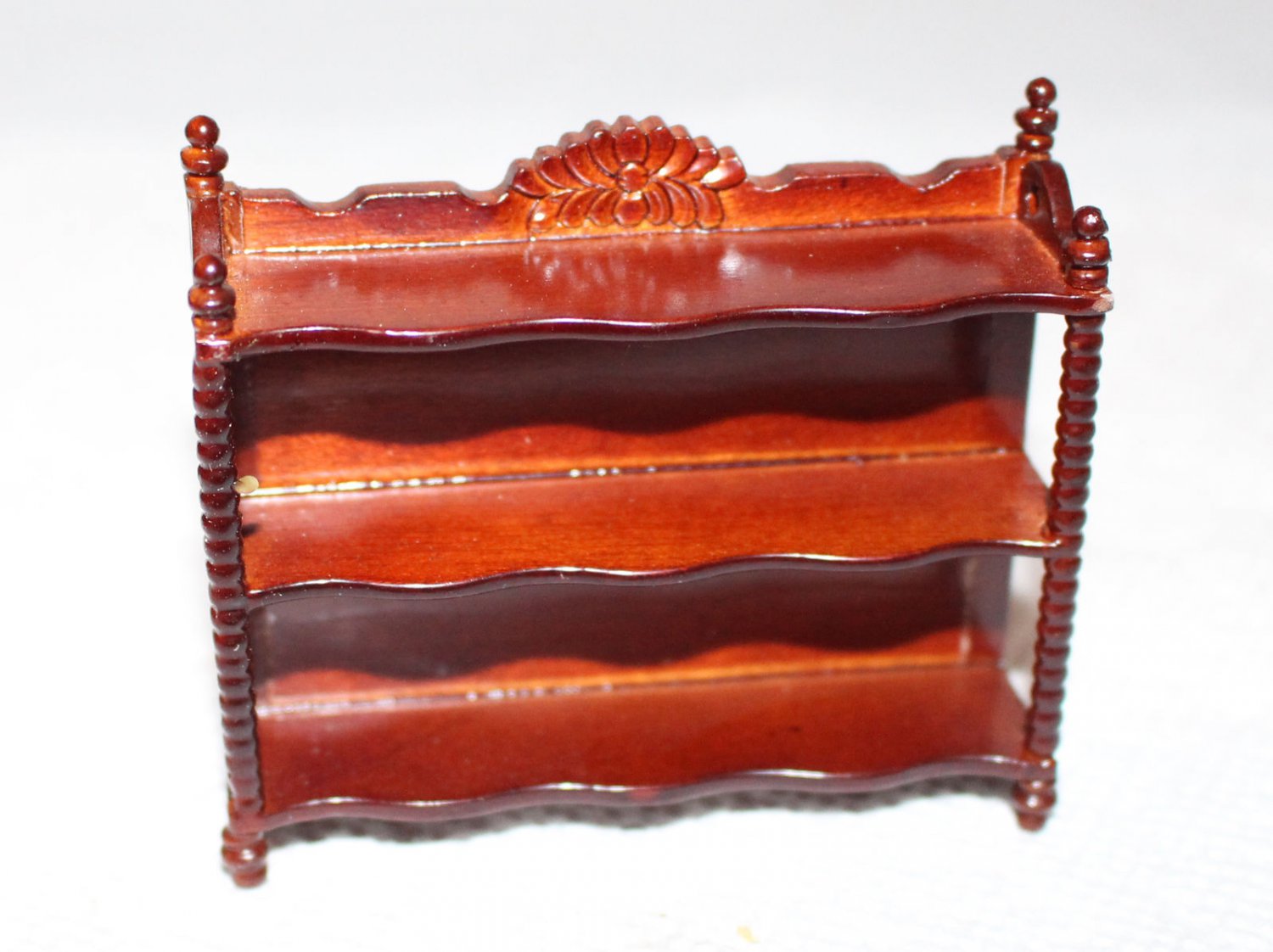 Dollhouse Miniature Chippendale Style Wall Shelf Wood