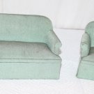 Bespaq Living Room Upholstered Sofa and Chair Seafoam Green