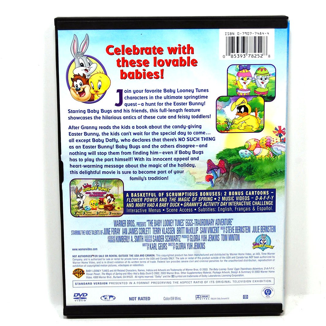 Baby Looney Tunes Eggs Traordinary Adventure Dvd 2003 Warner Bros