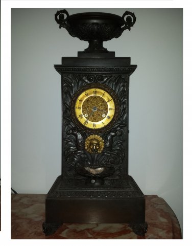 French Bronze Empire clock