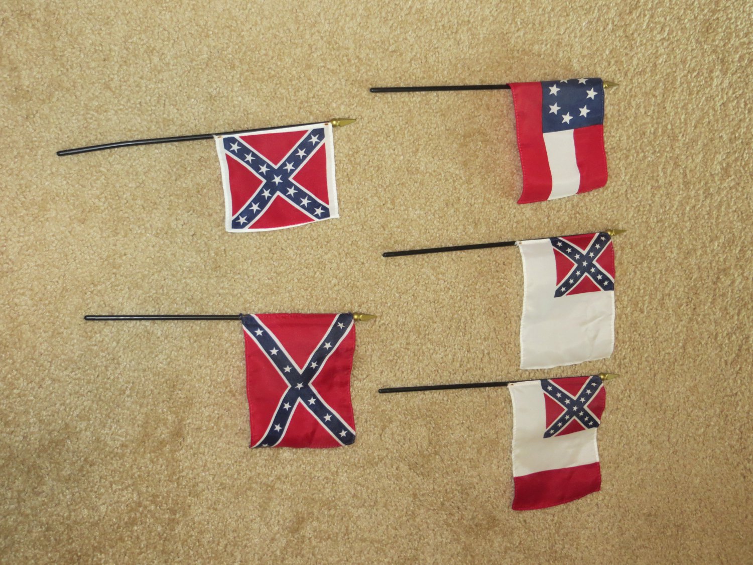 CSA Southern Flags set miniature Civil War