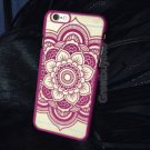 Rose Pink Datura Flowers Vintage Pattern Matte Hard Case Cover For iPhone 6 Lace