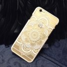 White Datura Flowers Vintage Pattern Matte Hard Case Cover For iPhone 6 Lace