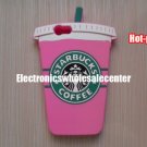 Apple iPhone 6 Pink 3D Cute Starbucks Coffee Cup Silicon Case Skin Covers Shield