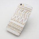 Apple iPhone 6 Hard White Tribal Indian Case Cover Geometric Design Hippie Aztec
