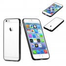 BLACK Apple iPhone 6, 6 plus Bumper TPU Bumper PC Matte Clear Back Case Cover