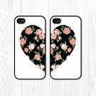 Apple iPhone 6/6 Plus 2 CASES! BEST FRIEND HEART LOVE FLOWERS BLUE Case Cover