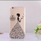 Apple iPohone 6 Rubber Case Cover Wedding Dress girl Black And White