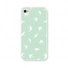 Apple iPhone 5/5S/6/6 Plus, Blue White Turquoise Birds Peace Sparrows Case Cover