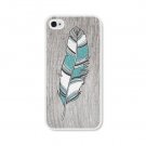 Apple iPhone 4/4S Tribal Feather Nautical Cute Love Blue White Blac Cover Summer