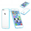 BLUE Apple iPhone 6, 6 plus Bumper TPU Bumper PC Matte Clear Back Case Cover
