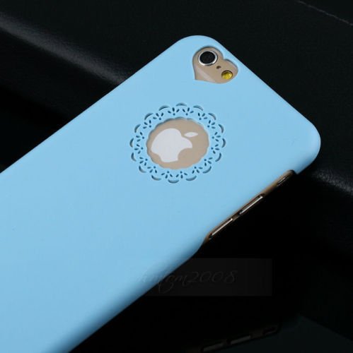 Apple iPhone 6 / 6 Plus Blue Cute Love Dotted heart Girl Hard Case Cover Skin