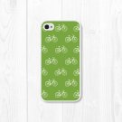 Apple iPhone 6/6 Plus GREEN WHITE BICYCLES PATTERNED NATURE CYCLE Case Cover