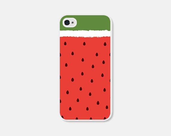 Apple iPhone 6/6 Plus RED GREEN WATERMELON CUTE FRUIT SUMMER Case Cover SPARKLY