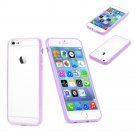 PURPLE Apple iPhone 6, 6 plus Bumper TPU Bumper PC Matte Clear Back Case Cover