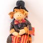 Uncle Sam Doll Patriotic USA  Americana Red White Blue Home Decor
