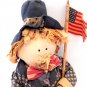 Uncle Sam Doll Patriotic USA  Americana Red White Blue Home Decor