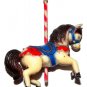 Antique Celluloid Carousel Horse Christmas Tree Ornament