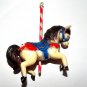 Antique Celluloid Carousel Horse Christmas Tree Ornament