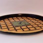 Art Deco Nude Woman Bar Tray Gold Black Metal Antique Serving Platter
