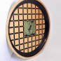 Art Deco Nude Woman Bar Tray Gold Black Metal Antique Serving Platter