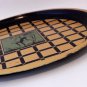 Art Deco Nude Woman Bar Tray Gold Black Metal Antique Serving Platter