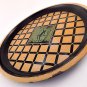 Art Deco Nude Woman Bar Tray Gold Black Metal Antique Serving Platter