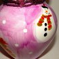 Christmas Vase Ceramic Home Decor Purple Red Santa Snowman
