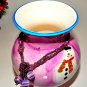 Christmas Vase Ceramic Home Decor Purple Red Santa Snowman