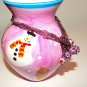 Christmas Vase Ceramic Home Decor Purple Red Santa Snowman