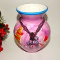 Christmas Vase Ceramic Home Decor Purple Red Santa Snowman