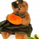 Fall Halloween BEARINGTON BEAR 10" Brown Plush Orange Pumpkin Green Dress