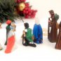Antique Nativity Set 9 Pc Miniature Celluloid Bible Figurines Christmas Decor