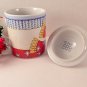 Snowman Mug Covered Jar Ceramic Winter Tableware Christmas Beverage Soup Serving