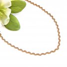 Monet Signed Jewelry Necklace 16" Gold Metal Flat Zig Zag Chain Vintage 1980's
