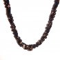 Beaded Necklace 24" Three Strand Black Brown and Gold Beads Vintage 1970s Fashion Jewelry