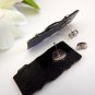 Hand Crafted Silver Geometric Earrings  Vintage 1980's Fashion Jewelry